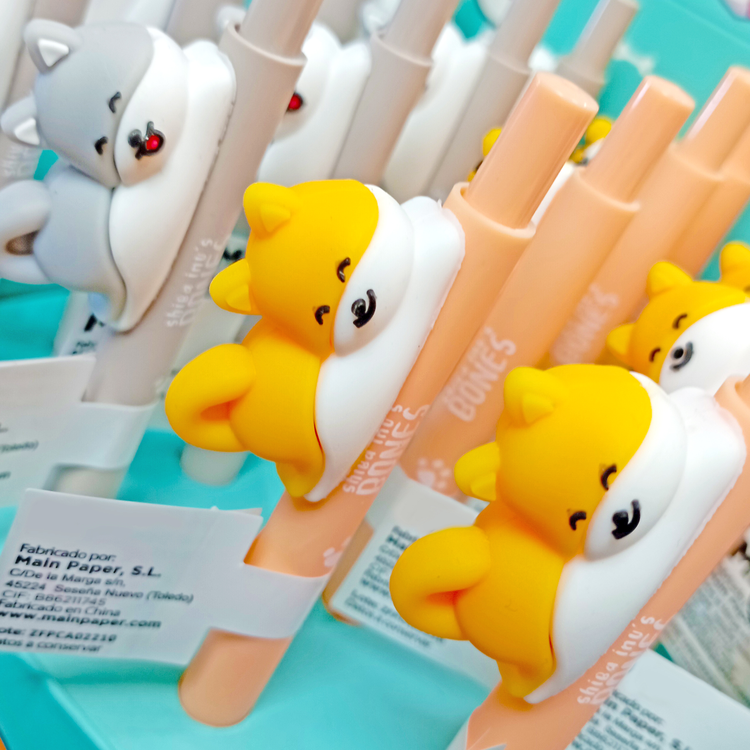 Corgi, penne kawaii con personaggi in gomma, cagnolino dolcissimo in stile kawaii - da iido a Roma