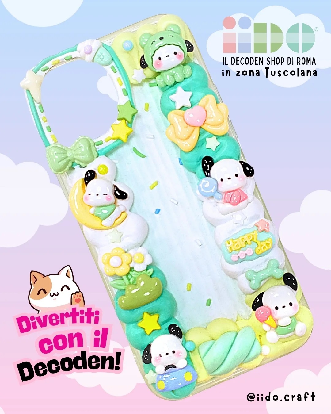 decoden phone case - cover kawaii - decoden shop roma iido