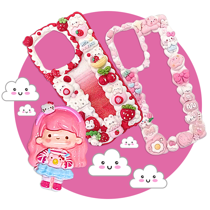 decoden phone case - cover kawaii - decoden shop roma iido
