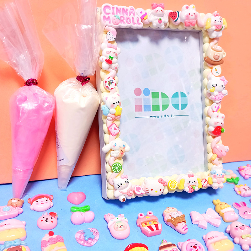 Cornice decorata con tecnica decoden - parteciapa ai laboratori iido a Roma