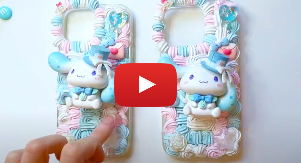 Decoden Phone Case, decorare una cover per smartphone kawaii, video by Sasha Studio YouTube