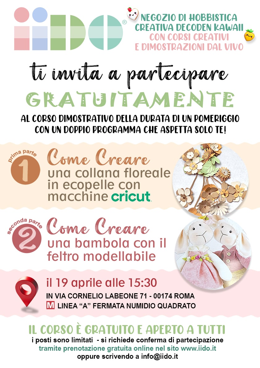 Corsi gratuiti a Roma | Corso creativo di iido negozio hobbistica